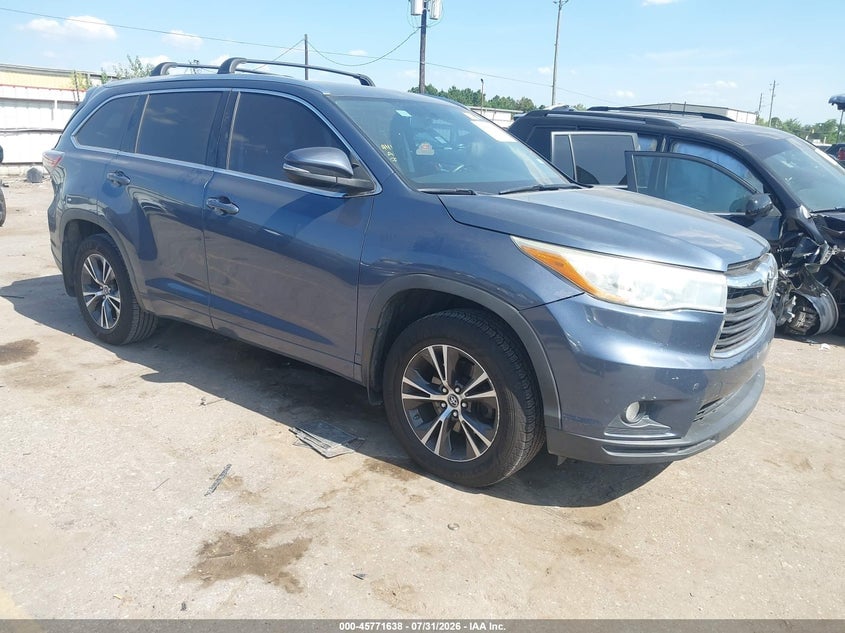 2016 TOYOTA HIGHLANDER XLE V6 | 5TDJKRFH2GS250766 | UPCARS