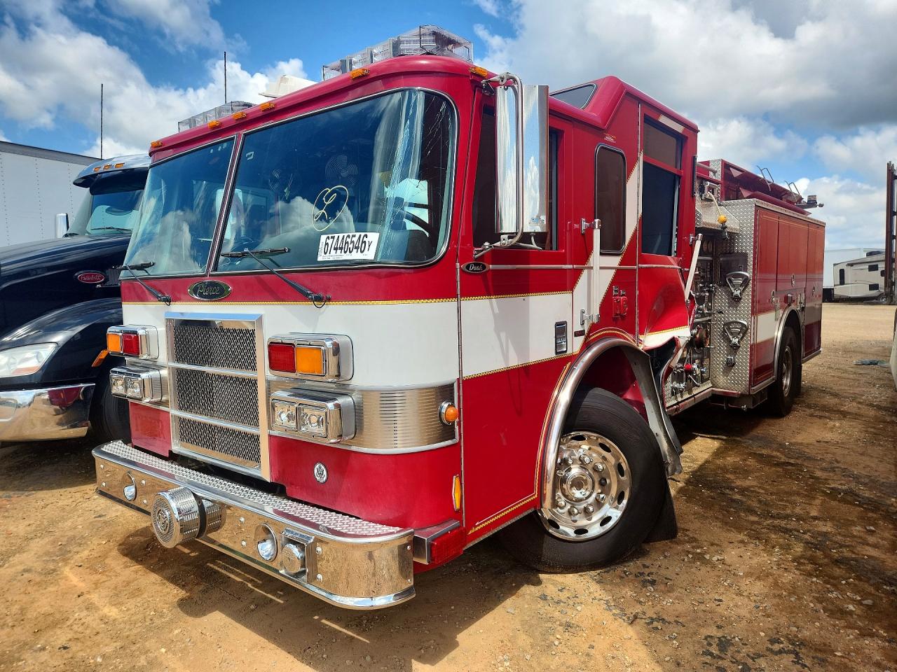 2005 PIERCE MFG. INC. ALL OTHER PIERCE MANUFACTURING DASH PUMPER FIRE TRUCK | 4P1CD01H35A004817 | UPCARS