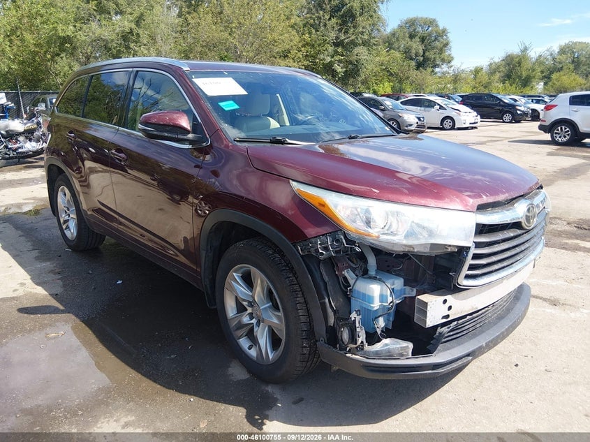 2015 TOYOTA HIGHLANDER LIMITED PLATINUM V6 | 5TDDKRFH3FS117655 | UPCARS