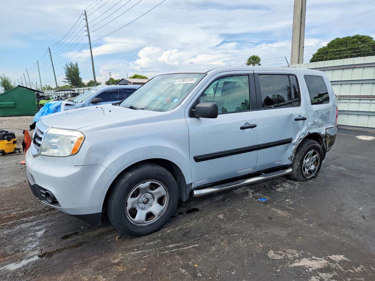 2013 HONDA PILOT LX | 5FNYF3H22DB012215 | UPCARS