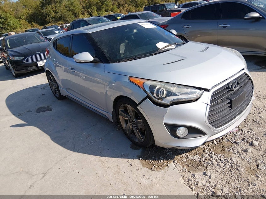 2014 HYUNDAI VELOSTER TURBO W/BLUE | KMHTC6AE6EU206873 | UPCARS