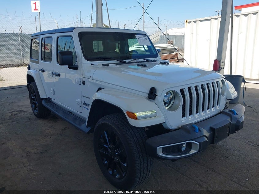 2022 JEEP WRANGLER 4XE UNLIMITED SAHARA 4X4 | 1C4JJXP62NW186844 | UPCARS