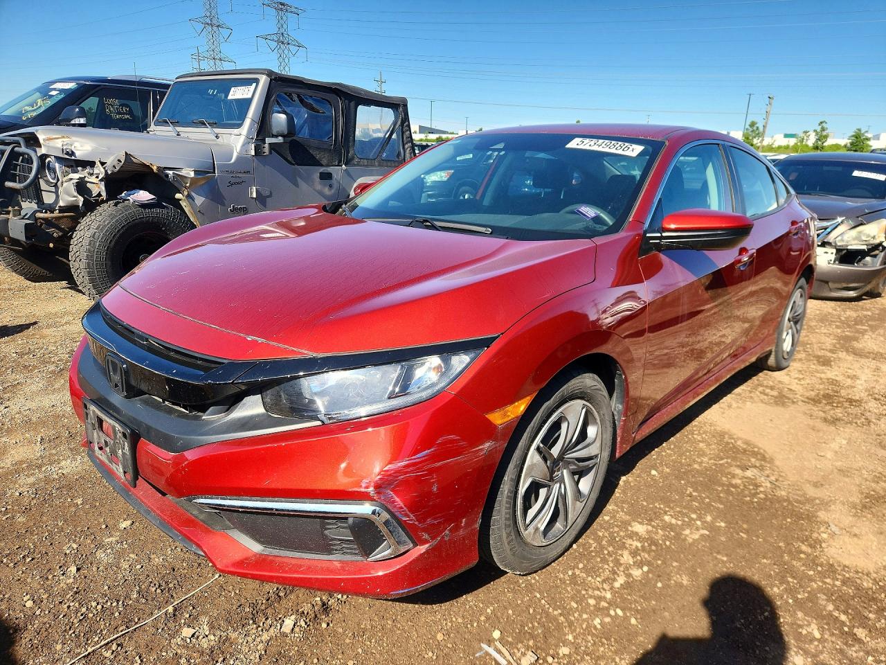 2019 HONDA CIVIC LX | 2HGFC2F65KH562355 | UPCARS