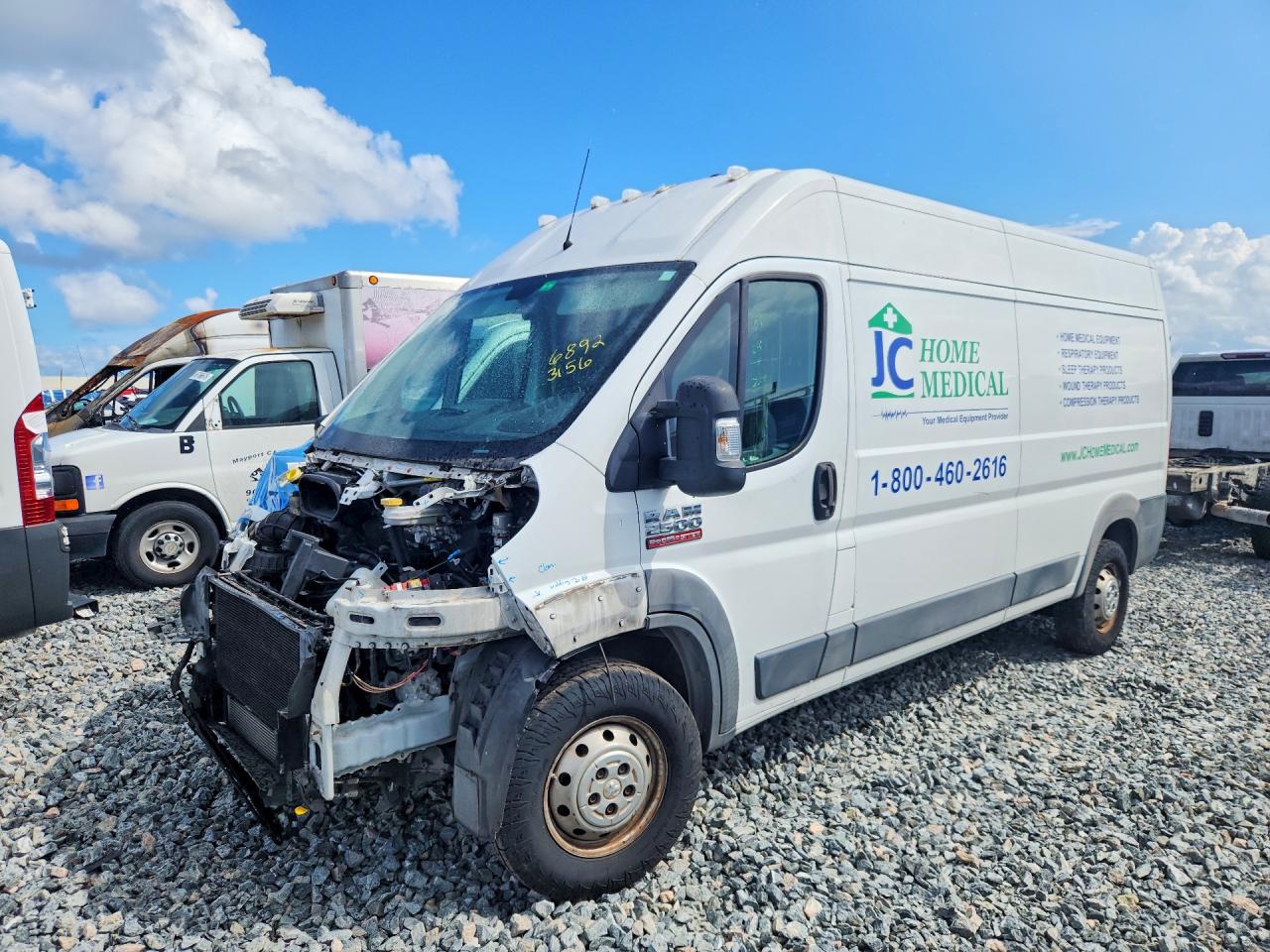 2016 RAM PROMASTER 2500 HIGH | 3C6TRVDG6GE100247 | UPCARS
