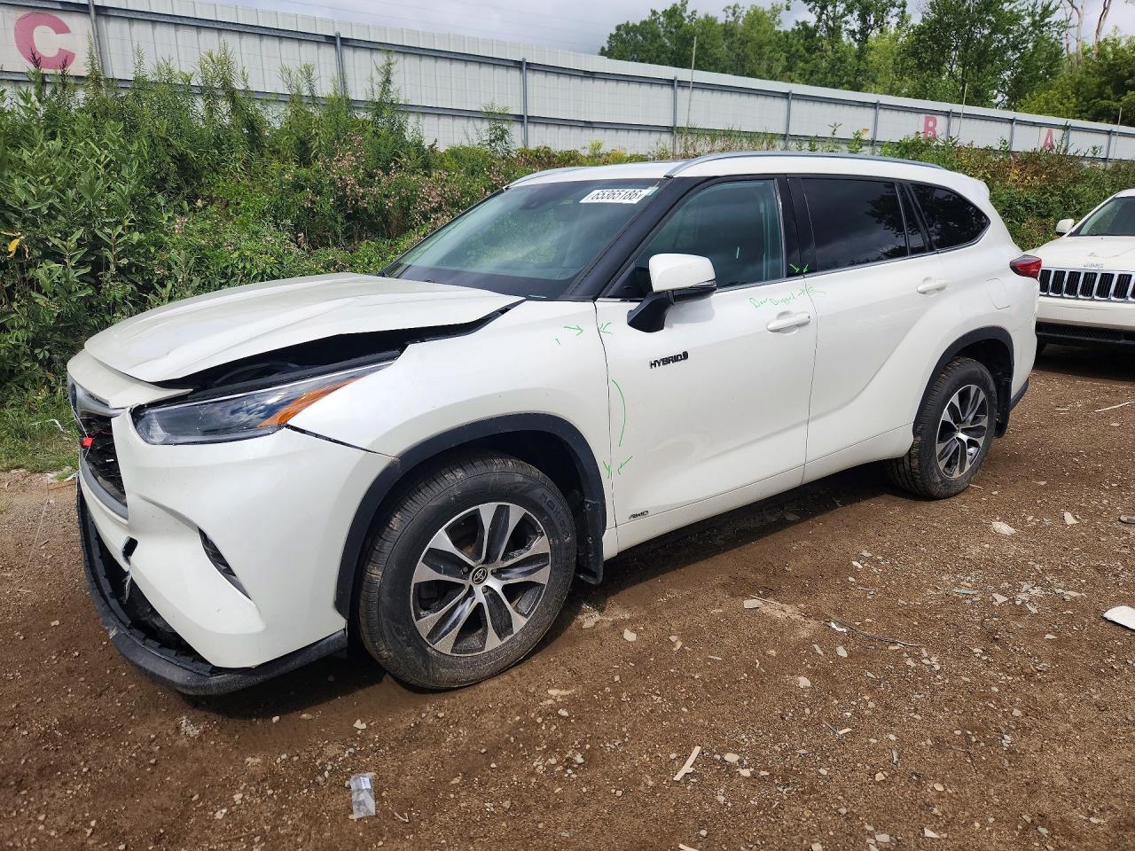2021 TOYOTA HIGHLANDER HYBRID XLE | 5TDHBRCH8MS531601 | UPCARS