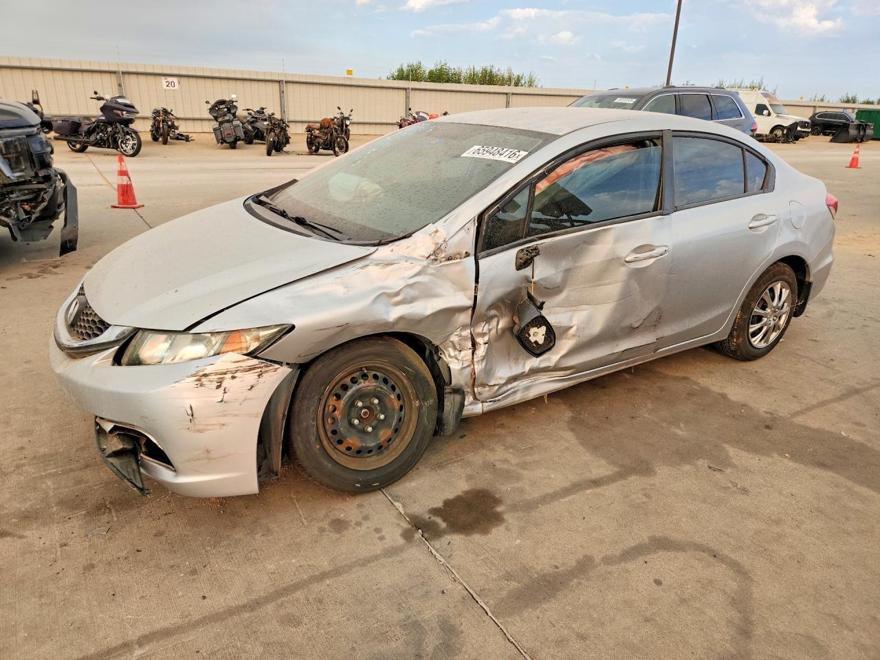 2013 HONDA CIVIC LX | 2HGFB2F56DH600253 | UPCARS