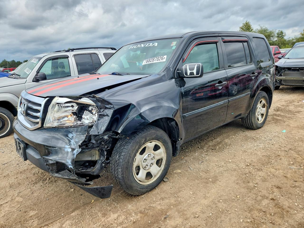 2013 HONDA PILOT LX | 5FNYF4H24DB023772 | UPCARS