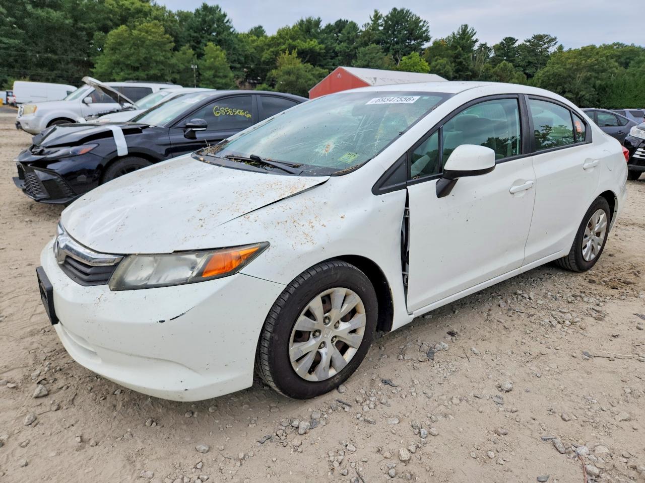 2012 HONDA CIVIC LX | 19XFB2F5XCE386652 | UPCARS