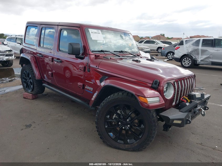 2022 JEEP WRANGLER 4XE UNLIMITED SAHARA 4X4 | 1C4JJXP65NW178723 | UPCARS
