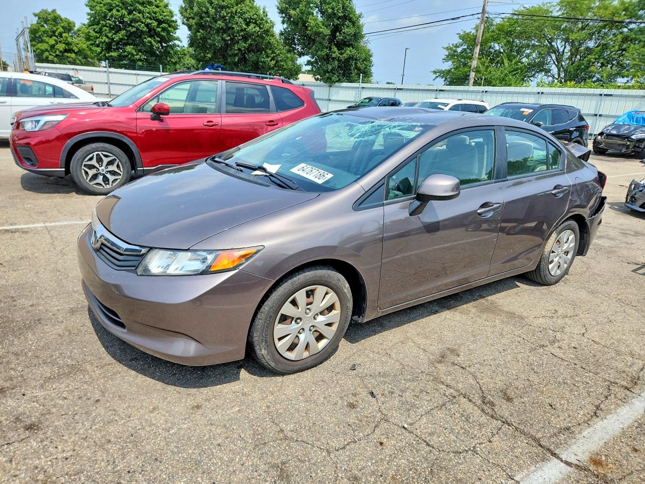 2012 HONDA CIVIC LX | 19XFB2F5XCE021288 | UPCARS