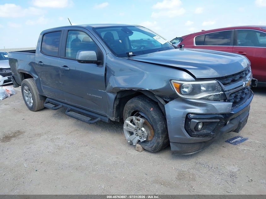 2021 CHEVROLET COLORADO 2WD  SHORT BOX LT | 1GCGSCEN0M1223248 | UPCARS
