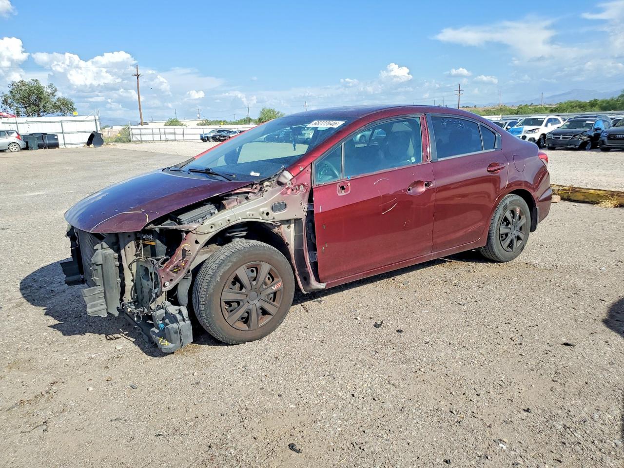 2013 HONDA CIVIC LX | 19XFB2F59DE254323 | UPCARS